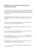 RSED 3000 Test 2 &ndash; Practice Questions&comma; Study Guide & Special Education Exam Review 2026