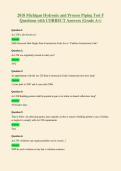 2018 Michigan Hydronic and Process Piping Test F&NewLine;Questions with CORRECT Answers &lpar;Grade A&plus;&rpar;