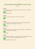 ABSA 4A Questions with CORRECT Answers &lpar;Grade&NewLine;A&plus;&rpar;