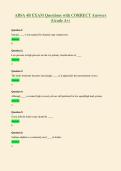 ABSA 4B EXAM Questions with CORRECT Answers&NewLine;&lpar;Grade A&plus;&rpar;