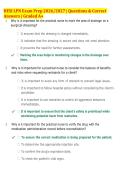 HESI LPN Exam Prep 2026&sol;2027 &vert; Questions & Correct&NewLine;Answers &vert; Graded A&plus;