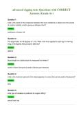 advanced rigging testc Questions with CORRECT&NewLine;Answers &lpar;Grade A&plus;&rpar;
