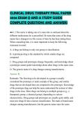 CLINICAL DRUG THERAPY FINAL PAPER&NewLine;2026 EXAM Q AND A STUDY GUIDE&NewLine;COMPLETE QUESTIONS AND ANSWERS
