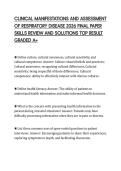 CLINICAL MANIFESTATIONS AND ASSESSMENT&NewLine;OF RESPIRATORY DISEASE 2026 FINAL PAPER&NewLine;SKILLS REVIEW AND SOLUTIONS TOP RESULT&NewLine;GRADED A&plus;
