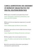 CLINICAL MANIFESTATIONS AND ASSESSMENT&NewLine;OF RESPIRATORY DISEASE PRACTICE TEST&NewLine;2026 FULL SOLUTIONS REVIEW PACK