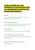 CLINICAL NURSING SKILLS AND&NewLine;TECHNIQUES 10TH EDITION EXAM SCRIPT&NewLine;2026 COMPREHENSIVE QUESTIONS AND&NewLine;ANSWER GUIDE GRADED A&plus;