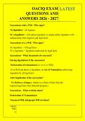 OACIQ EXAM &NewLine;QUESTIONS AND &NewLine;ANSWERS 2026 - 2027
