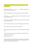 OSAT Study Guide &lpar;Physical Education&comma; Health&sol; safety&rpar; &vert;&vert; 100&percnt; Exact Answers&period;