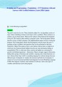 Scripting and Programming - Foundations - C173 Questions with and&NewLine;Answers with Verified Solutions &vert; Latest 2026 Update
