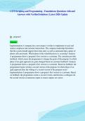 C173 Scripting and Programming - Foundations Questions with and&NewLine;Answers with Verified Solutions &vert; Latest 2026 Update&NewLine;