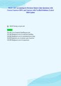 WGU C213 Accounting for Decision Makers Quiz Questions with&NewLine;Correct Answers 100&percnt; and Answers with Verified Solutions &vert; Latest&NewLine;2026 Update