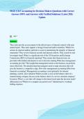 WGU C213 Accounting for Decision Makers Questions with Correct&NewLine;Answers 100&percnt; and Answers with Verified Solutions &vert; Latest 2026&NewLine;Update