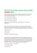 NR 511 CEA Actual Exam question and well verified&NewLine;ANSWERS 2026&excl;&excl;&excl;