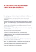MAINTENANCE TECHNICIAN TEST QUESTIONS AND ANSWERS&period;