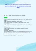 C468 Information Management and Application of Technology&NewLine;Questions with and Answers with Verified Solutions &vert; Latest 2026&NewLine;Update