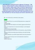 WGU Information Management and the Application of Technology - C468&NewLine;Questions with Knowledge The synthesis of information derived from several&NewLine;sources to produce a single concept or idea&period; It is based on a logical process of&NewLine;analysis and provides order 