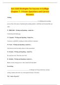 SLS 1510 Strategies for Success in College&NewLine;Chapter 7 - 9 Exam Questions and Correct&NewLine;Answers