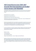 HESI Compre&hstrok;ensive Exam 2026&ndash;2027 &NewLine;Accurate Real Exam Questions and Verified &NewLine;Correct Answers JUST RELEASED 