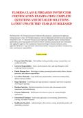 FLORIDA CLASS K FIREARMS INSTRUCTOR &NewLine;CERTIFICATION EXAMINATION COMPLETE &NewLine;QUESTIONS AND DETAILED SOLUTIONS &NewLine;LATEST UPDATE THIS YEAR JUST RELEASED 