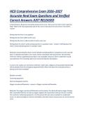 HESI Comprehensive Exam 2026&ndash;2027 &NewLine;Accurate Rea&lstrok; Exam Questions and Verified &NewLine;Correct Answers JUST RELEASED