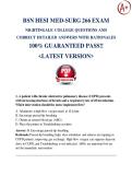 BSN HESI MED-SURG 266 EXAM  NIGHTINGALE COLLEGE QUESTIONS AND  CORRECT DETAILED ANSWERS WITH RATIONALES  100&percnt; GUARANTEED PASS&excl;&excl;  <LATEST VERSION>