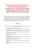 NYC DCAS ELECTRICIAN EXAM &lpar;NYC &NewLine;CIVIL SERVICE ELECTRICIAN&rpar; &NewLine;EXAMINATION COMPLETE QUESTIONS &NewLine;AND DETAILED SOLUTIONS LATEST &NewLine;UPDATE THIS YEAR JUST RELEASED 