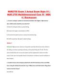NUR2755 Exam 3 Actual Exam Style V1 &vert; &NewLine;NUR 2755 Multidimensional Care IV &sol; MDC &NewLine;4 &vert; Rasmussen