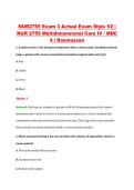 NUR2755 Exam 3 Actual Exam Style V2 &vert; &NewLine;NUR 2755 Multidimensional Care IV &sol; MDC &NewLine;4 &vert; Rasmussen