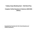 Trading Comps Modeling Exam &ndash; Wall Street Prep Complete Verified Questions & Solutions &lpar;2025&sol;2026 Edition&rpar; Expanded Exam Prep Book with 100&plus; Solved Questions and Detailed Explanations