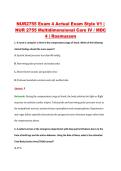 NUR2755 Exam 4 Actual Exam Style V1 &vert; &NewLine;NUR 2755 Multidimensional Care IV &sol; MDC &NewLine;4 &vert; Rasmussen