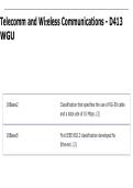WGU D413 Telecommunications & Wireless Communications &ndash; Complete Study Guide