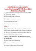 NUR2790 Exam 1 V2 &vert; NUR 2790 &NewLine;Professional Nursing III &sol; PN3 Exam Q&A &vert; &NewLine;Rasmussen University