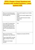 CPCU&comma; Chapter 4 Exam Questions and&NewLine;Answers with Verified Solutions &vert; Latest&NewLine;Updated 2026