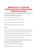 NUR2790 Exam 1 V3 &vert; NUR 2790 &NewLine;Professional Nursing III &sol; PN3 Exam Q&A &vert; &NewLine;Rasmussen University 