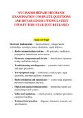 NYC RADIO REPAIR MECHANIC &NewLine;EXAMINATION COMPLETE QUESTIONS &NewLine;AND DETAILED SOLUTIONS LATEST &NewLine;UPDATE THIS YEAR JUST RELEASED