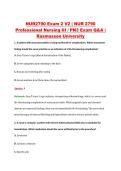 NUR2790 Exam 1 V1&ndash;V3 &vert; Professional Nursing III &sol; PN3 &vert; Rasmussen University &vert; Q&A with Rationale &lpar;NUR 2790 Exam 1&rpar;