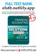 TEST BANK FOR FINANCIAL ACCOUNTING&comma; 8TH CANADIAN EDITION BY ROBERT LIBBY CHAPTER 1