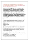MED SURG 201 FINAL EXAM 300 ACTUAL CORRECT &NewLine;QUESTIONS AND VERIFIED ANSWERS WITH RATIONALE &NewLine;LATEST 2026 ALREADY GRADED A&plus;