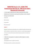 NUR2790 Exam 4 V1 &vert; NUR 2790 &NewLine;Professional Nursing III &sol; PN3 Exam Q&A &vert; &NewLine;Rasmussen University 