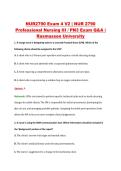 NUR2790 Exam 4 V2 &vert; NUR 2790 &NewLine;Professional Nursing III &sol; PN3 Exam Q&A &vert; &NewLine;Rasmussen University