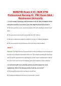 NUR2790 Exam 4 V3 &vert; NUR 2790 &NewLine;Professional Nursing III &sol; PN3 Exam Q&A &vert; &NewLine;Rasmussen University 