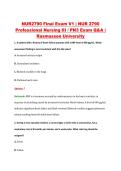 NUR2790 Final Exam V1 &vert; NUR 2790 &NewLine;Professional Nursing III &sol; PN3 Exam Q&A &vert; &NewLine;Rasmussen University 