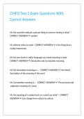 CMFO Test 2 Exam Questions With Correct Answers&period;
