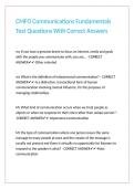 CMFO Communications Fundamentals Test Questions With Correct Answers