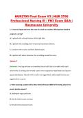 NUR2790 Final Exam V3 &vert; NUR 2790 &NewLine;Professional Nursing III &sol; PN3 Exam Q&A &vert; &NewLine;Rasmussen University 