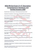HESI RN Exit Exam V1-V7 Description Comprehensive Questions and Verified Answers 2026
