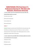 NUR2790&sol;NUR 2790 Final Exam V1 &vert; &NewLine;Professional Nursing III &sol; PN3 Q&A with &NewLine;Rationale &vert; Rasmussen University 