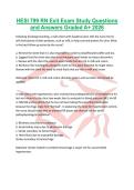 HESI 799 RN Exit Exam Study Questions and Answers Graded A&plus; 2026