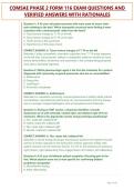 COMSAE PHASE 2 FORM 116 EXAM QUESTIONS AND VERIFIED ANSWERS WITH RATIONALES