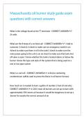 Massachusetts oil burner study guide exam questions with correct answers&period;
